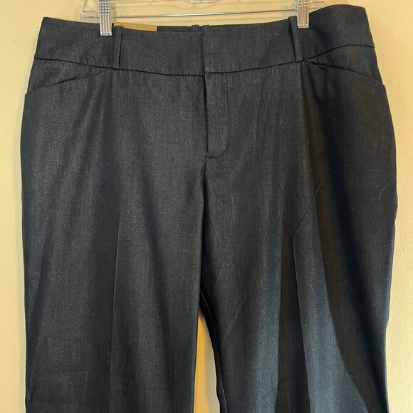 Mossimo Career Pants Sz 18 Blue Mid Waist Curvy Hip and Thighs Straight Leg NWT - Picture 4 of 9